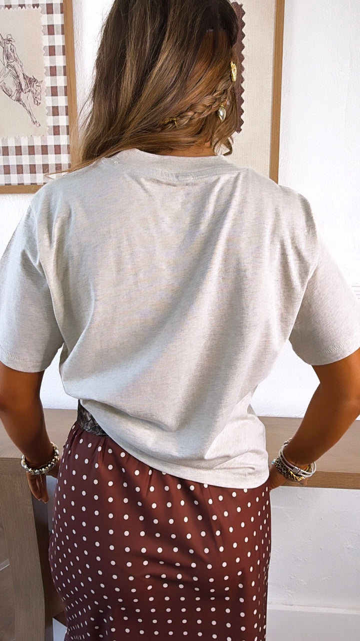 Yee Haw Cowgirl Graphic Tee, Lt.Heather