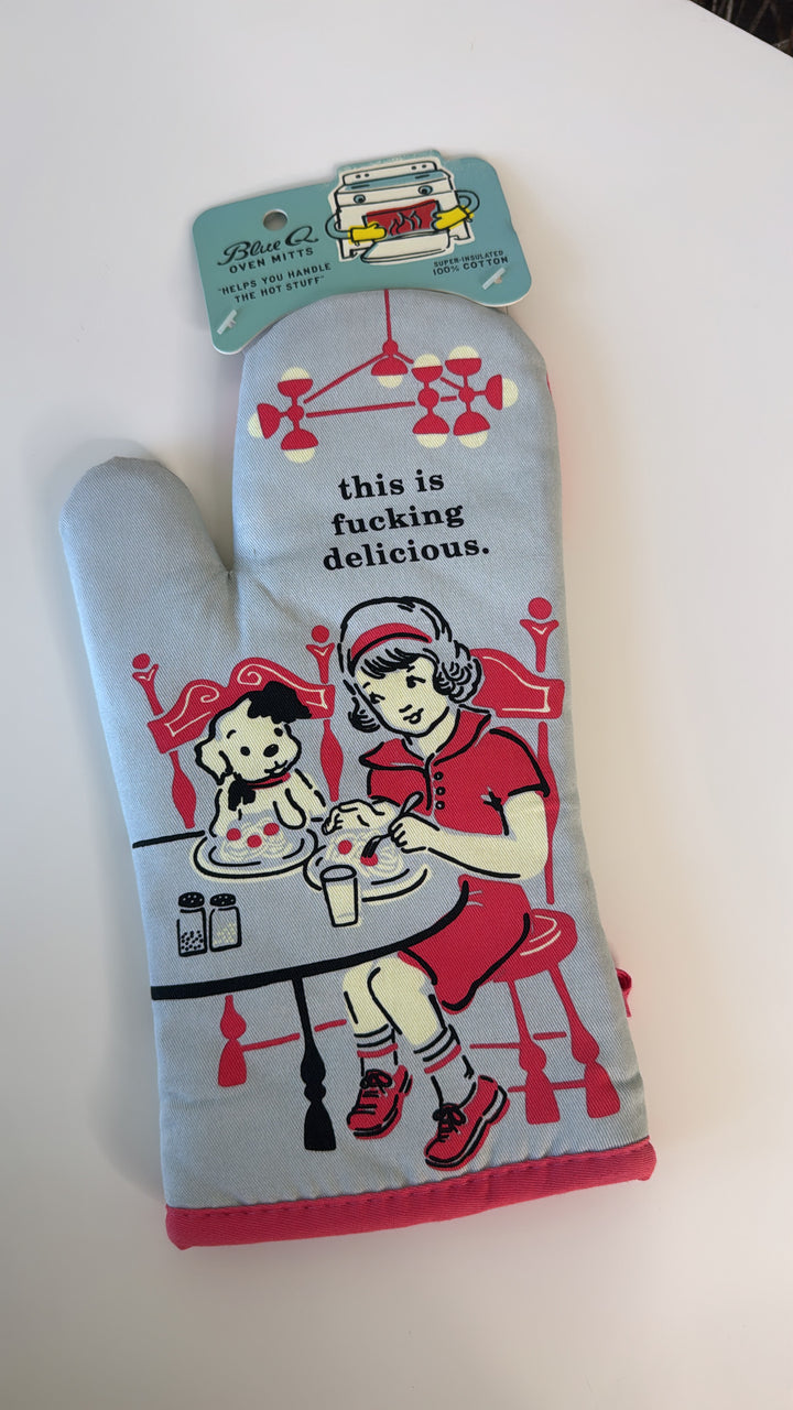 Blue Q Oven Mitt - F***** Delicious