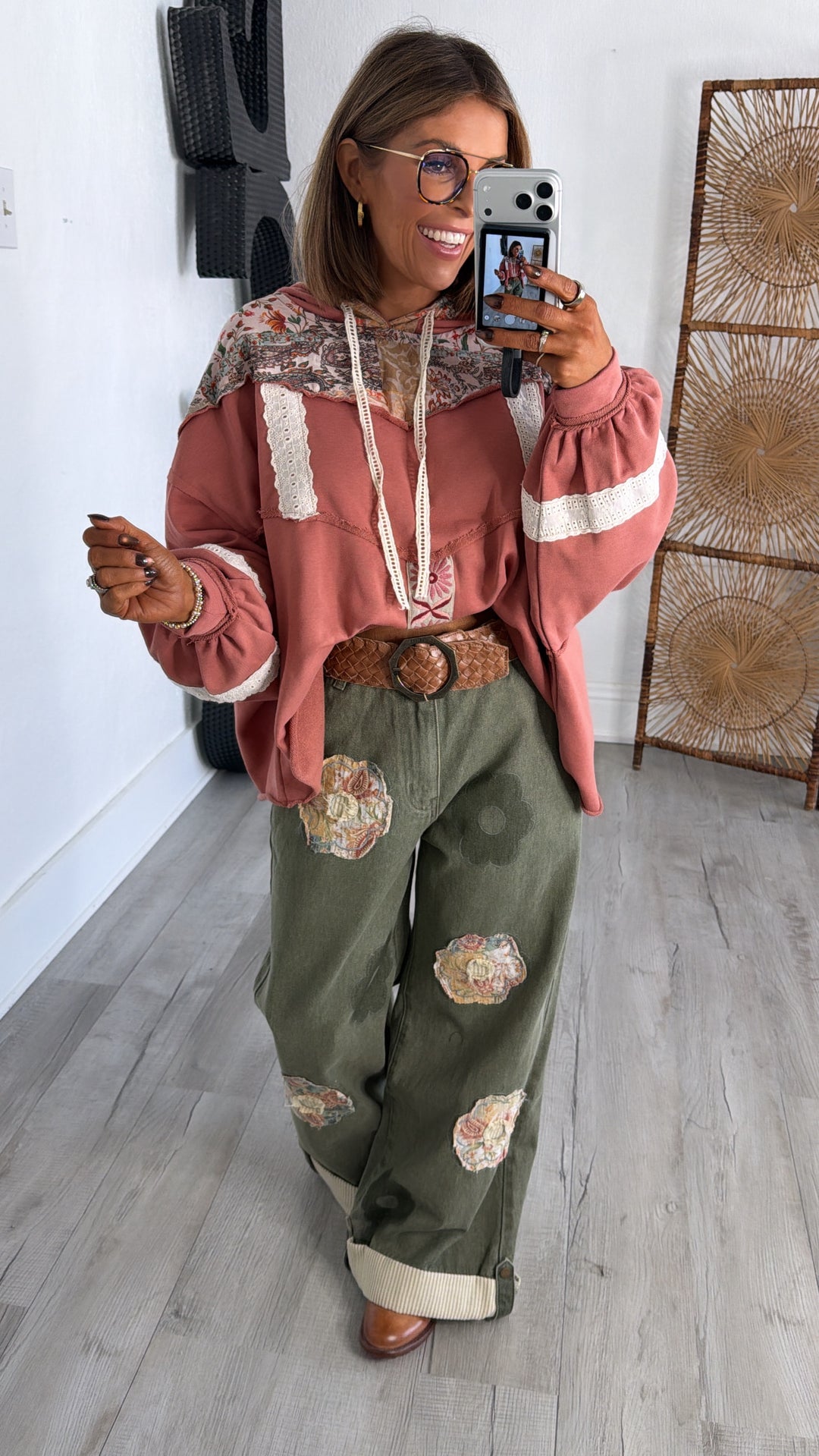 Mosswood Floral Pant, Olive