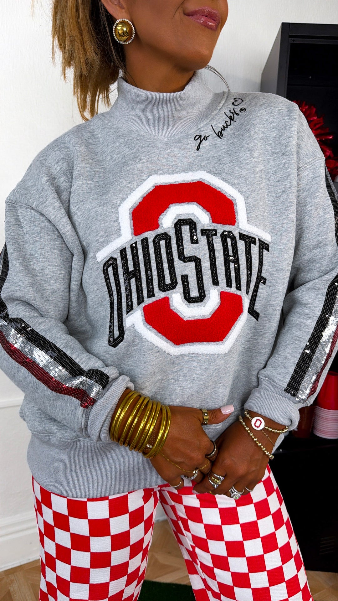 All State Mock Neck Sweatshirt, Grey