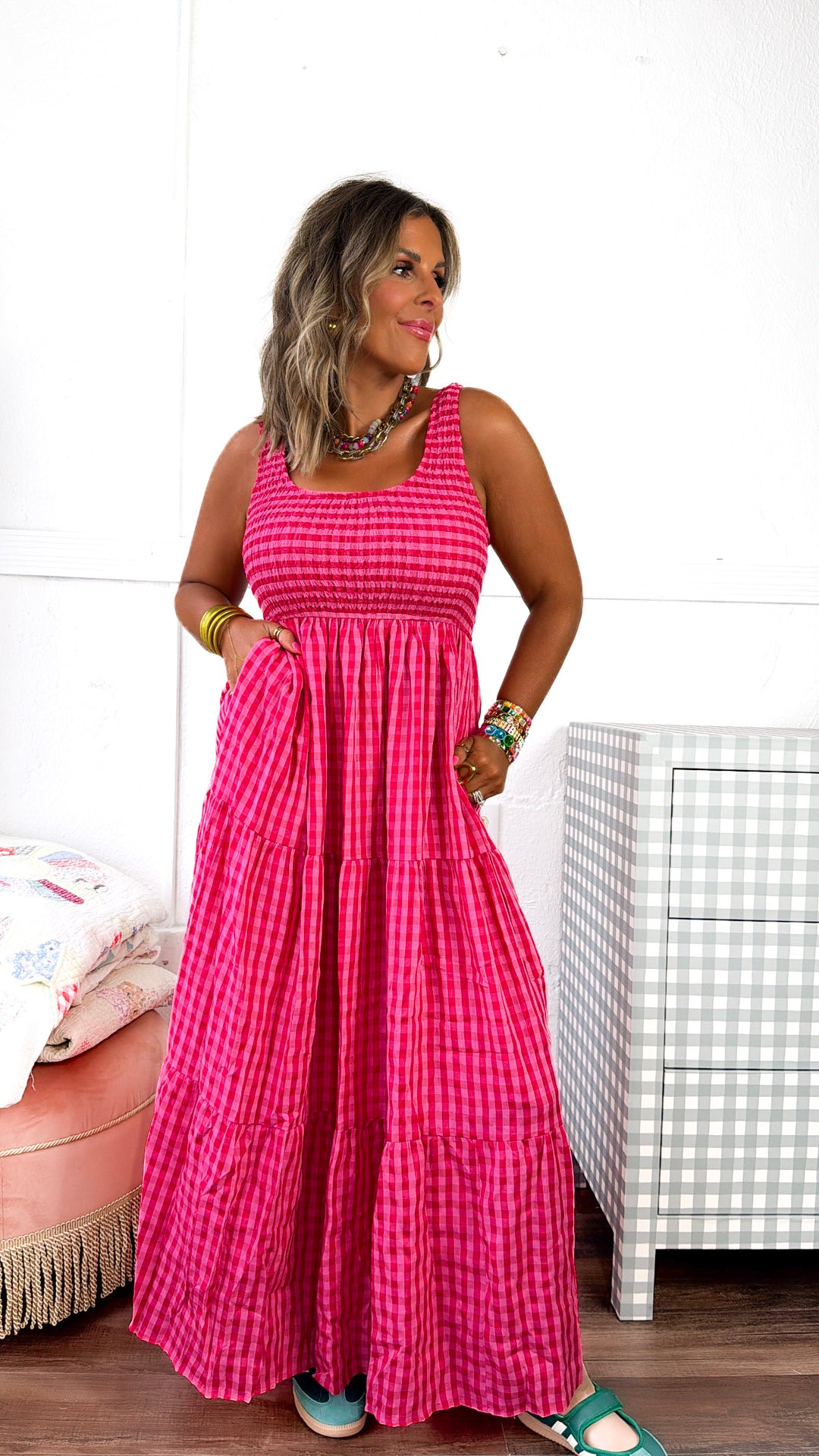 pink strawberry dress plus size Plus Size Strawberry Pink Shift Dress