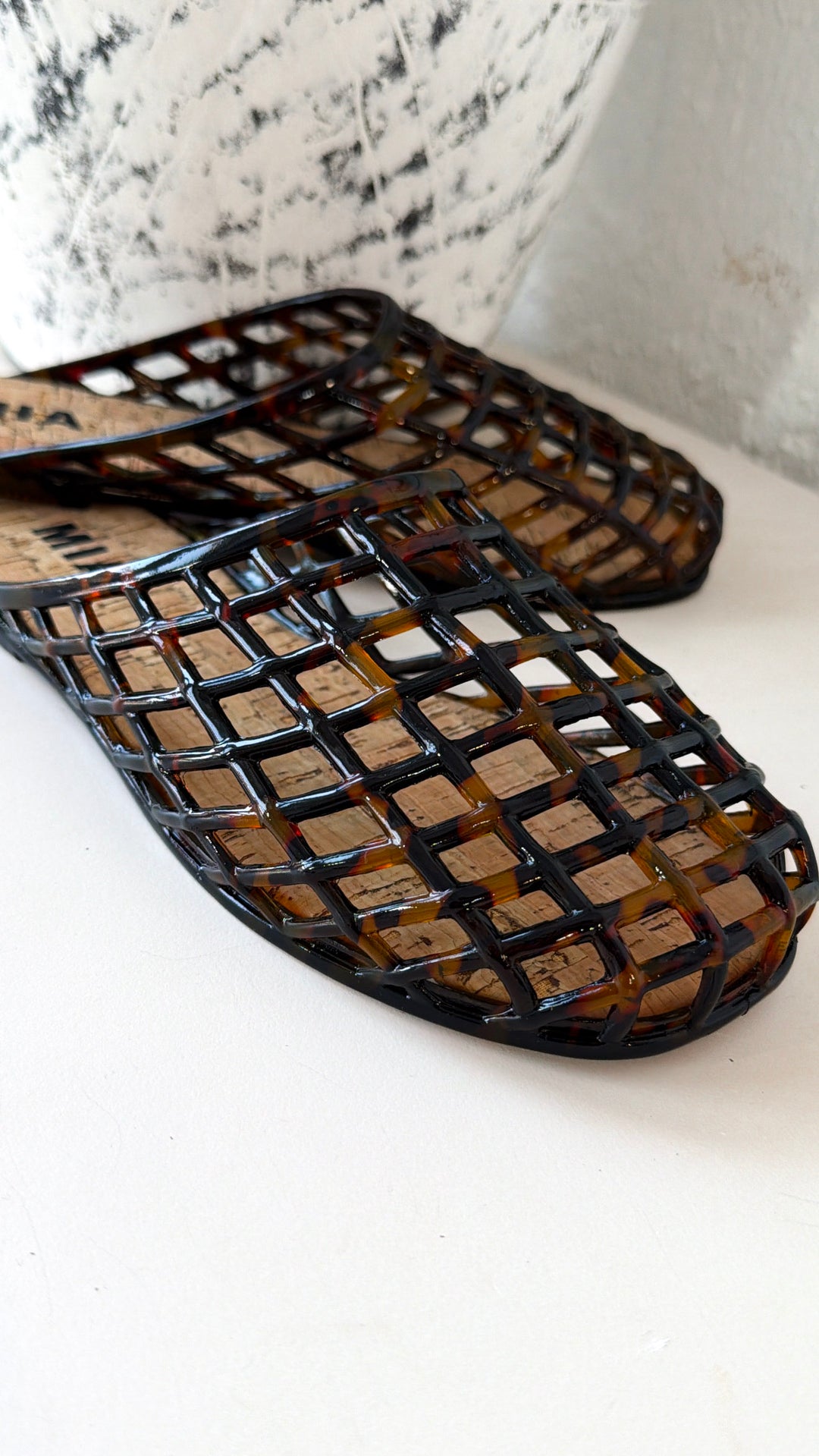 Slide On Jelly Shoes, Tortoise