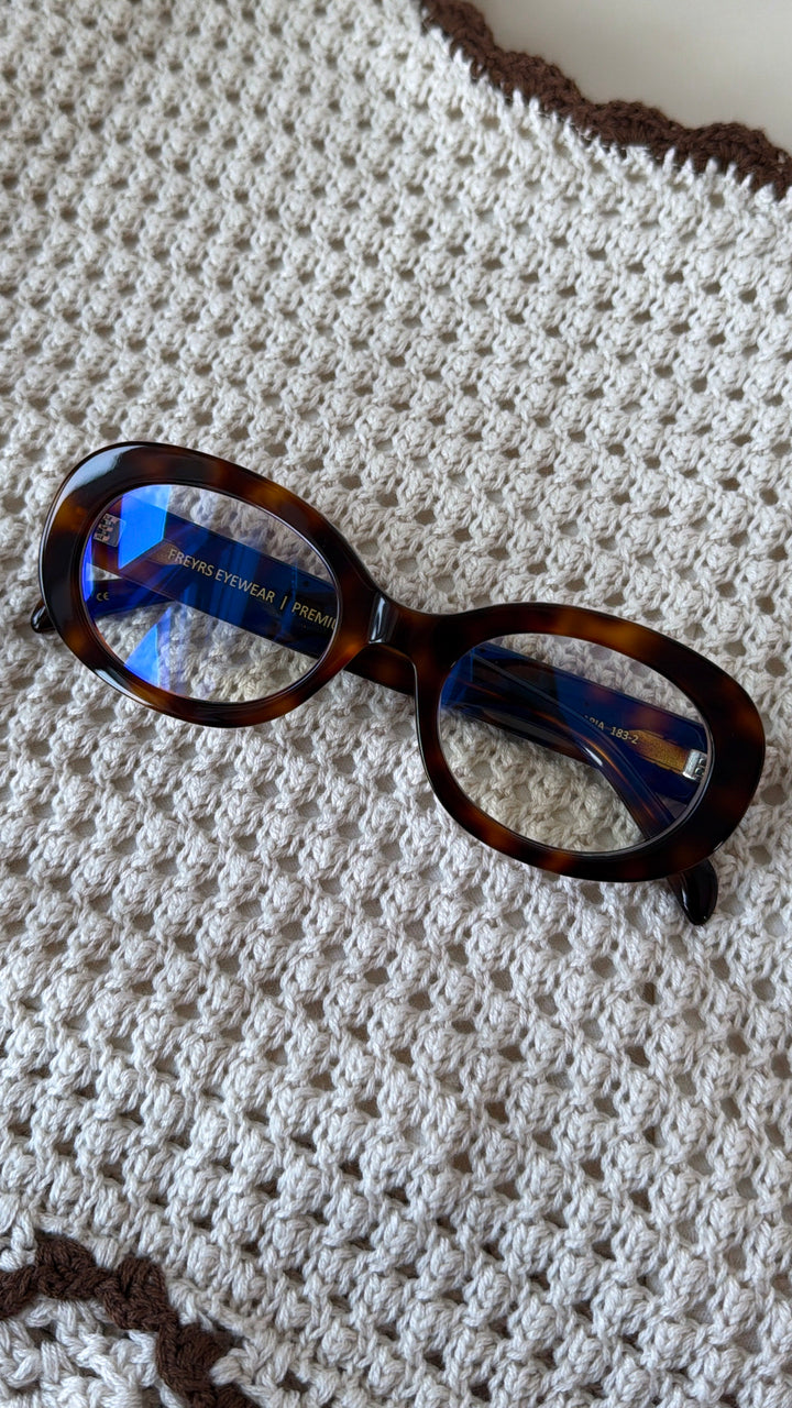 FREYRS: Aria Eyeglasses, Light Brown Tortoise