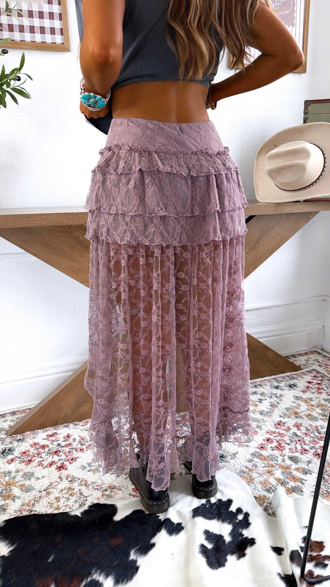 Jasmine Tiered Maxi Skirt, Coco Lavender