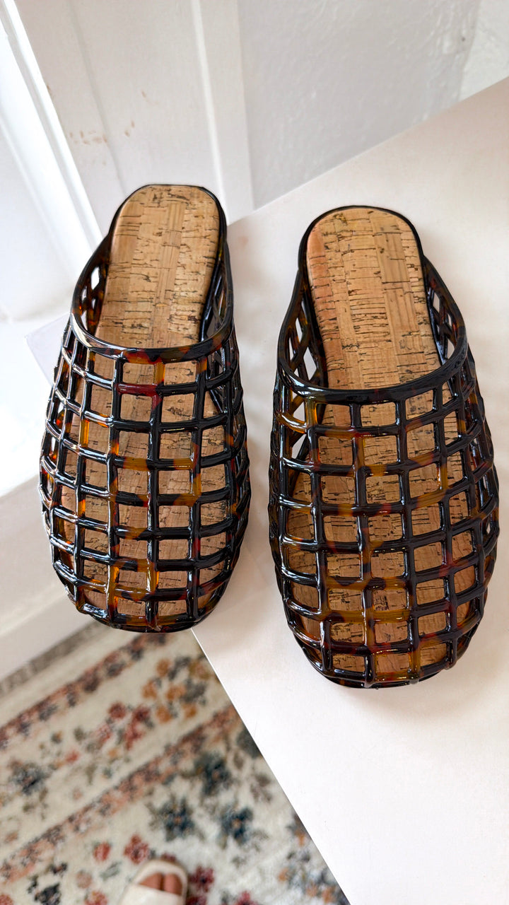 Slide On Jelly Shoes, Tortoise