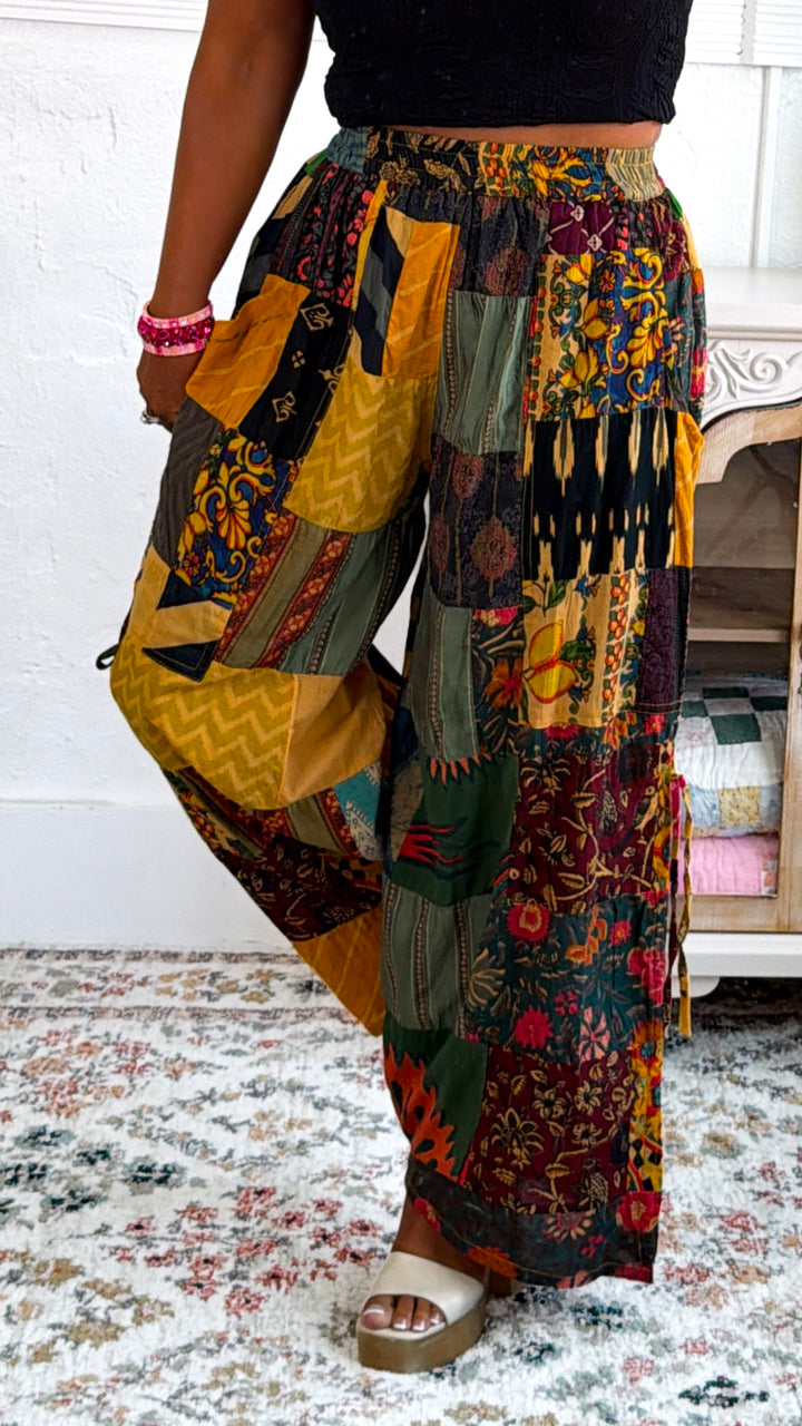Free Spirit Patch Pants, Honey Multi