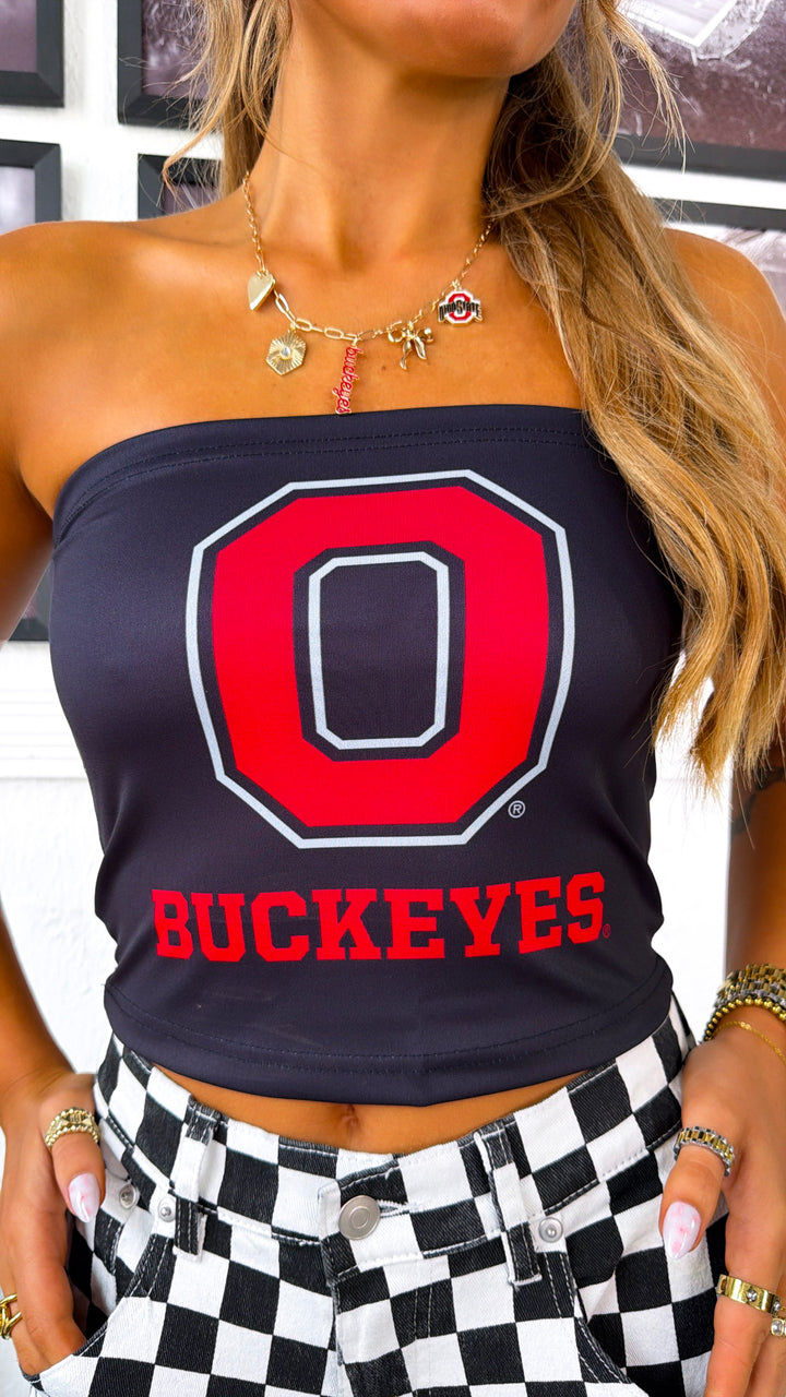 Game Day Ohio Tube Top, Black