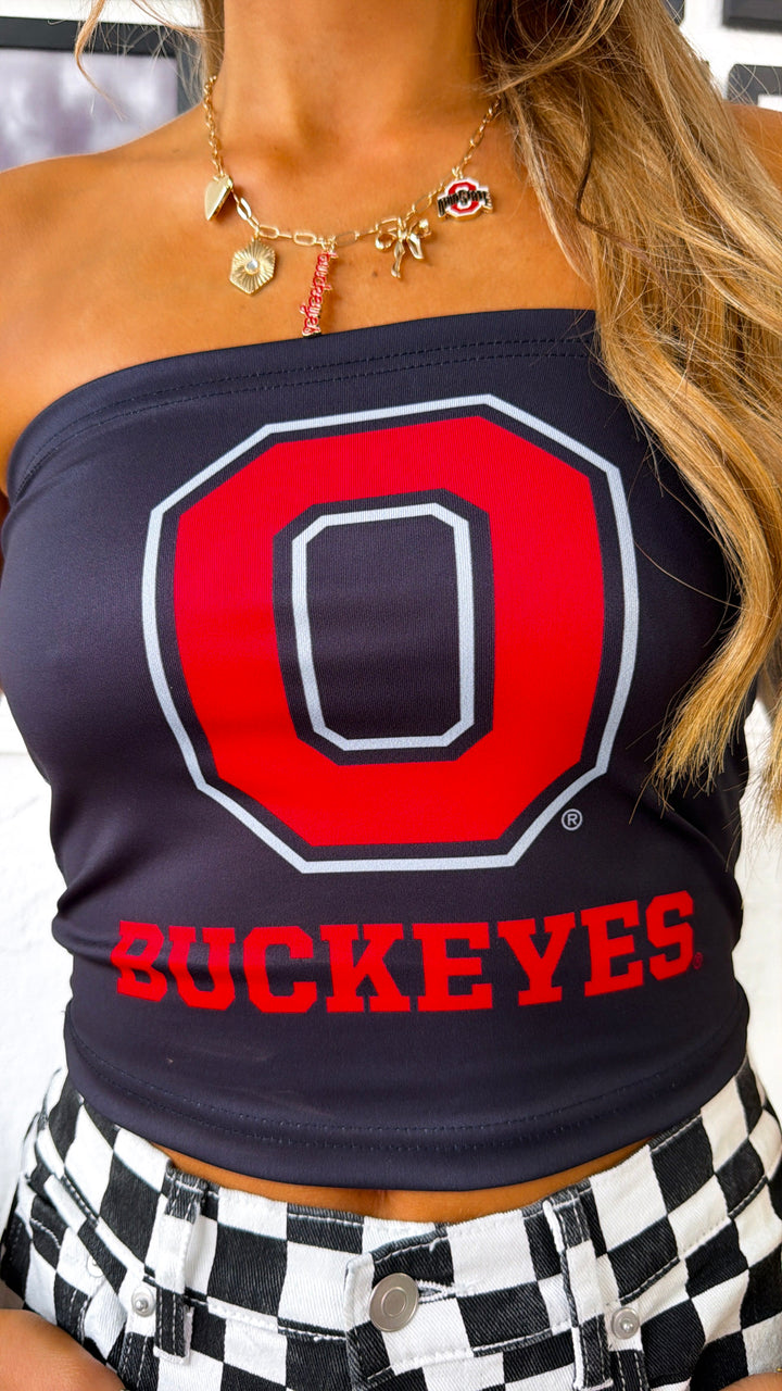 Game Day Ohio Tube Top, Black