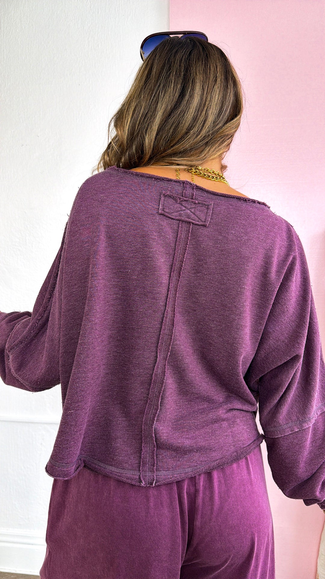 Light Work Relaxed Top, Black Cherry