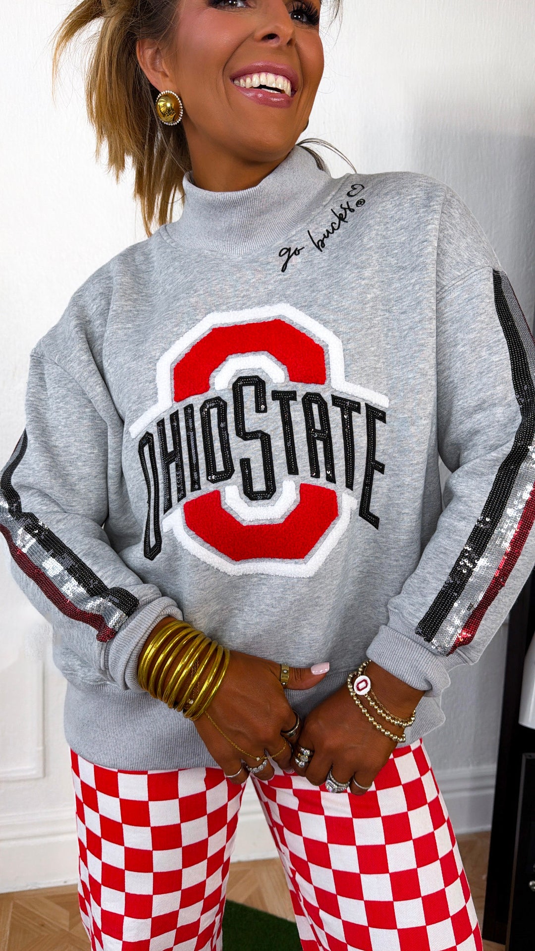 All State Mock Neck Sweatshirt, Grey