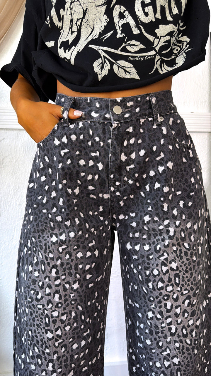 Edge Up Denim Pant, Leopard