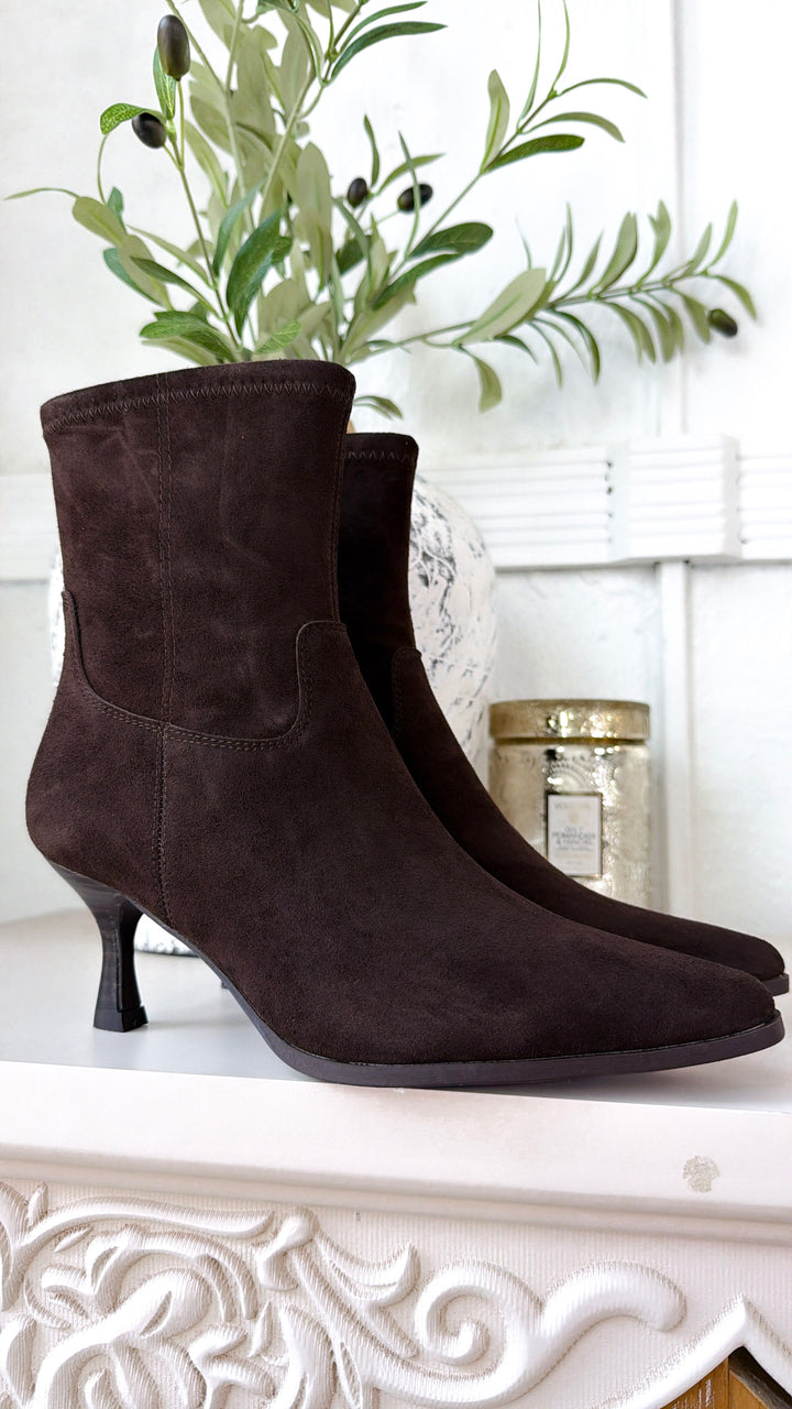 The Classic Heeled Bootie, Espresso