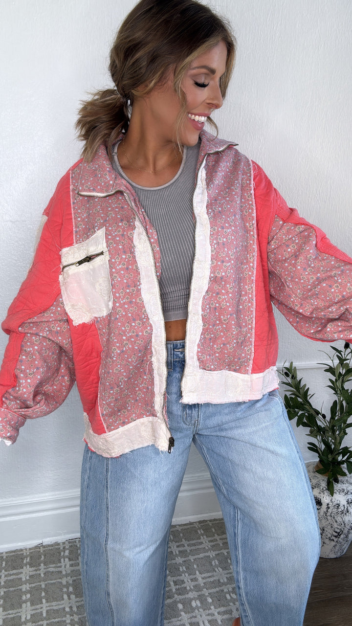 Wildflower Weight Jacket, Coral