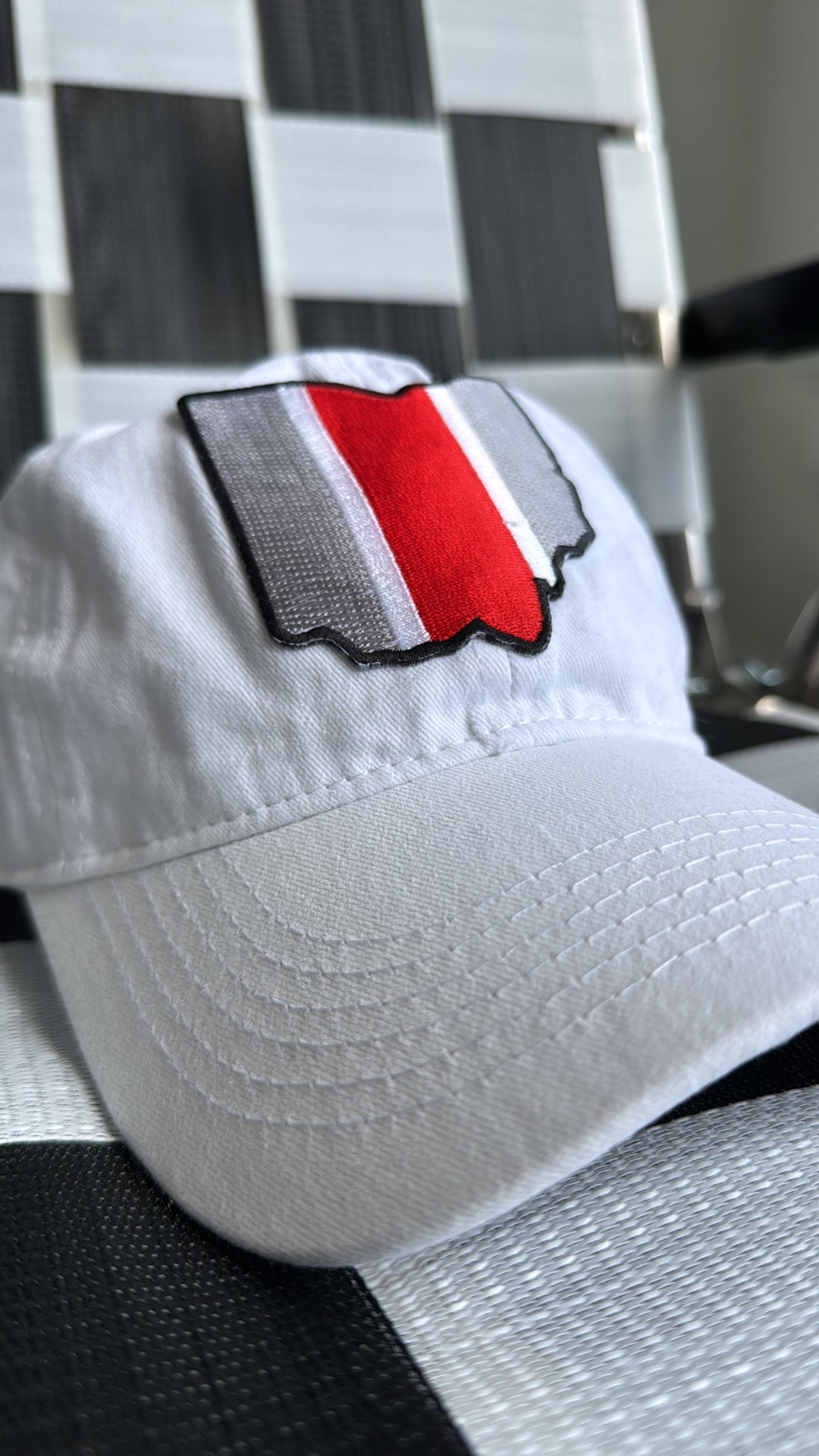 Ohio Patch Ball Hat, White