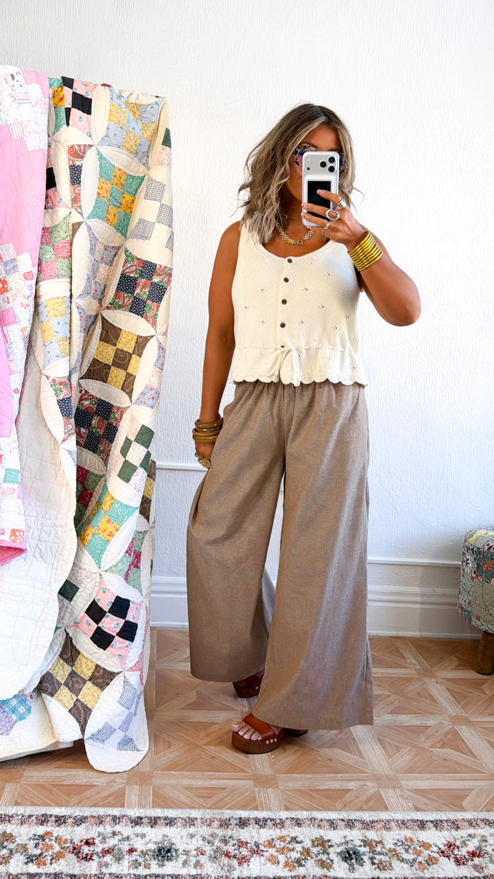 Daisy Ann Sweater Tank, Cream