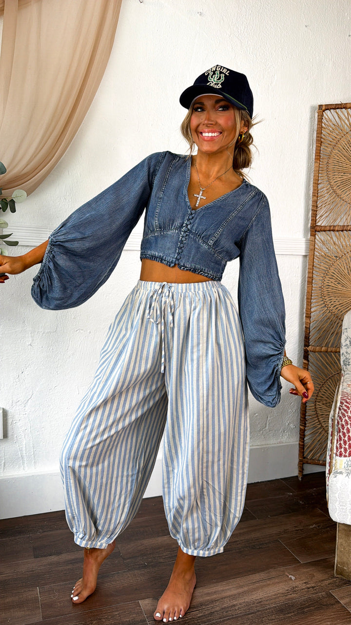 Crossroads Top, Dk Denim