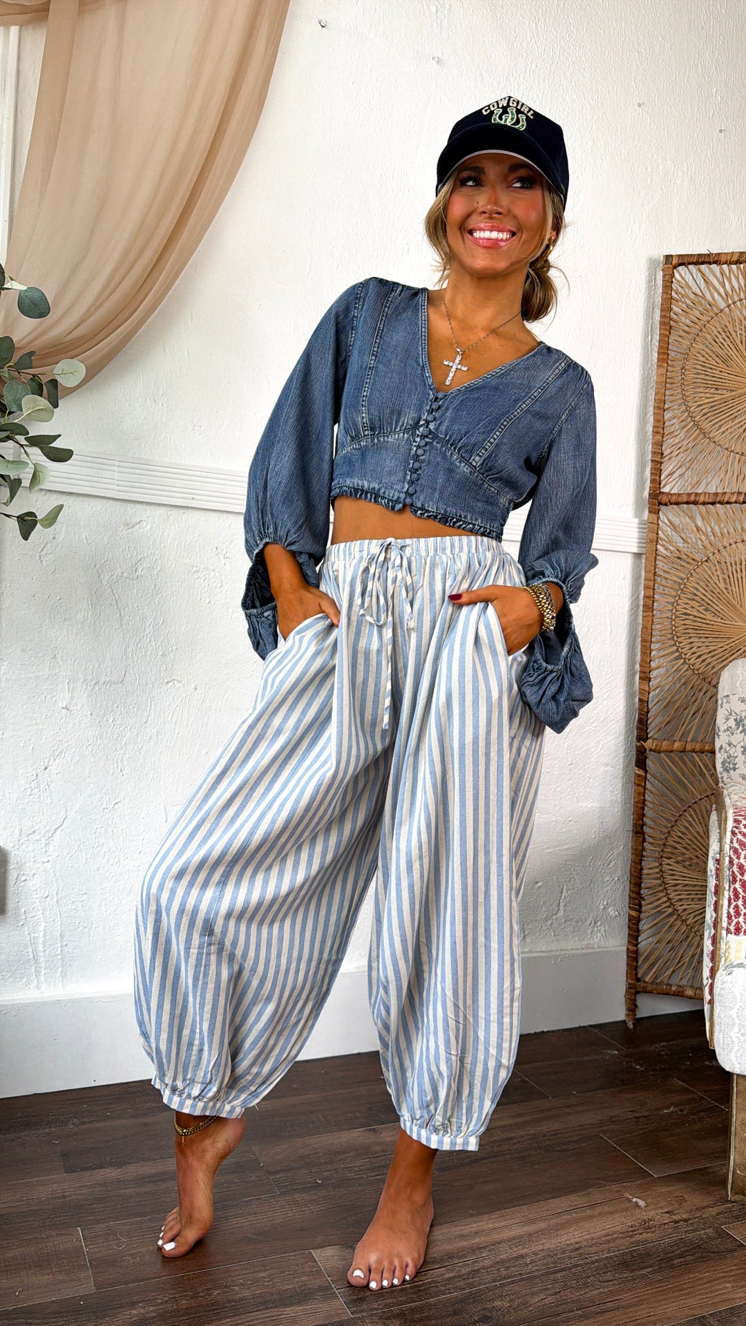 Crossroads Top, Dk Denim