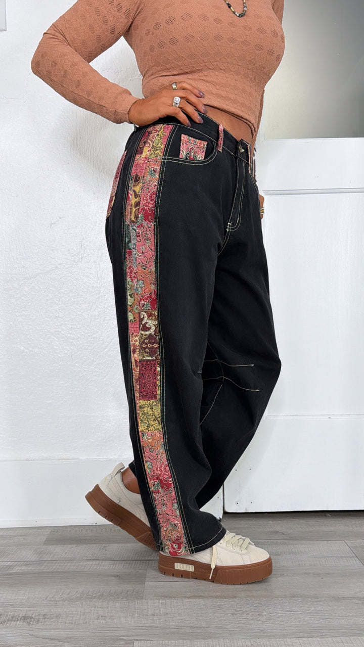 Paisley Grove Barrel Pant, Black