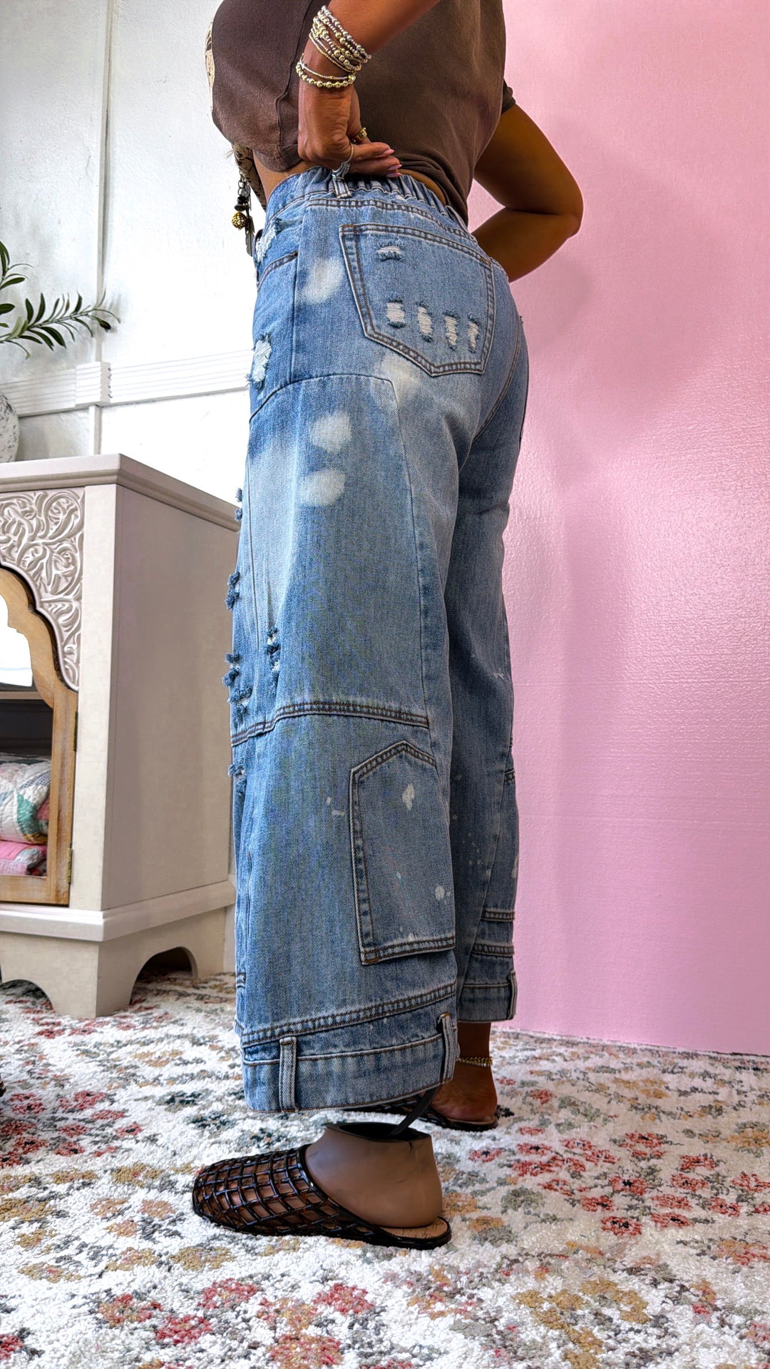 Wild Washed Denim Pants, Denim