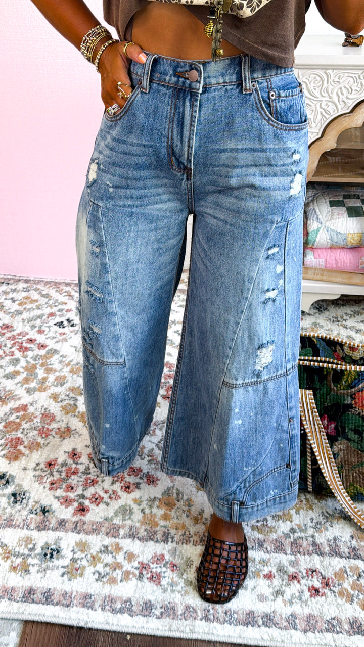 Wild Washed Denim Pants, Denim