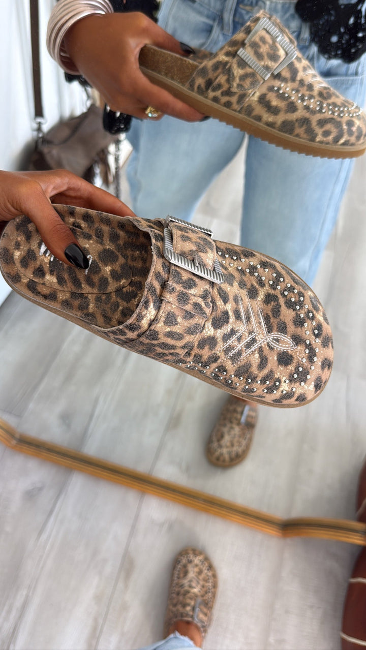 Joleen Studded Clog, Leopard