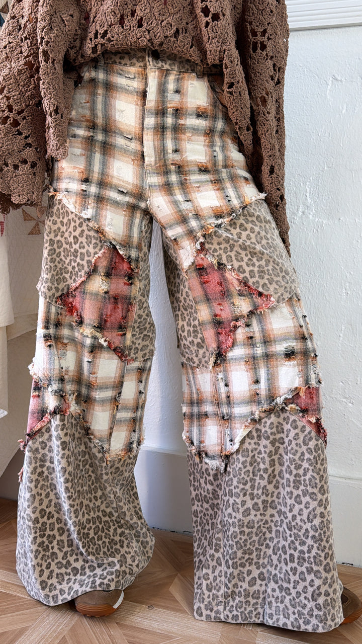 Waverly Bloom Patchwork Pant, Cream/Multi