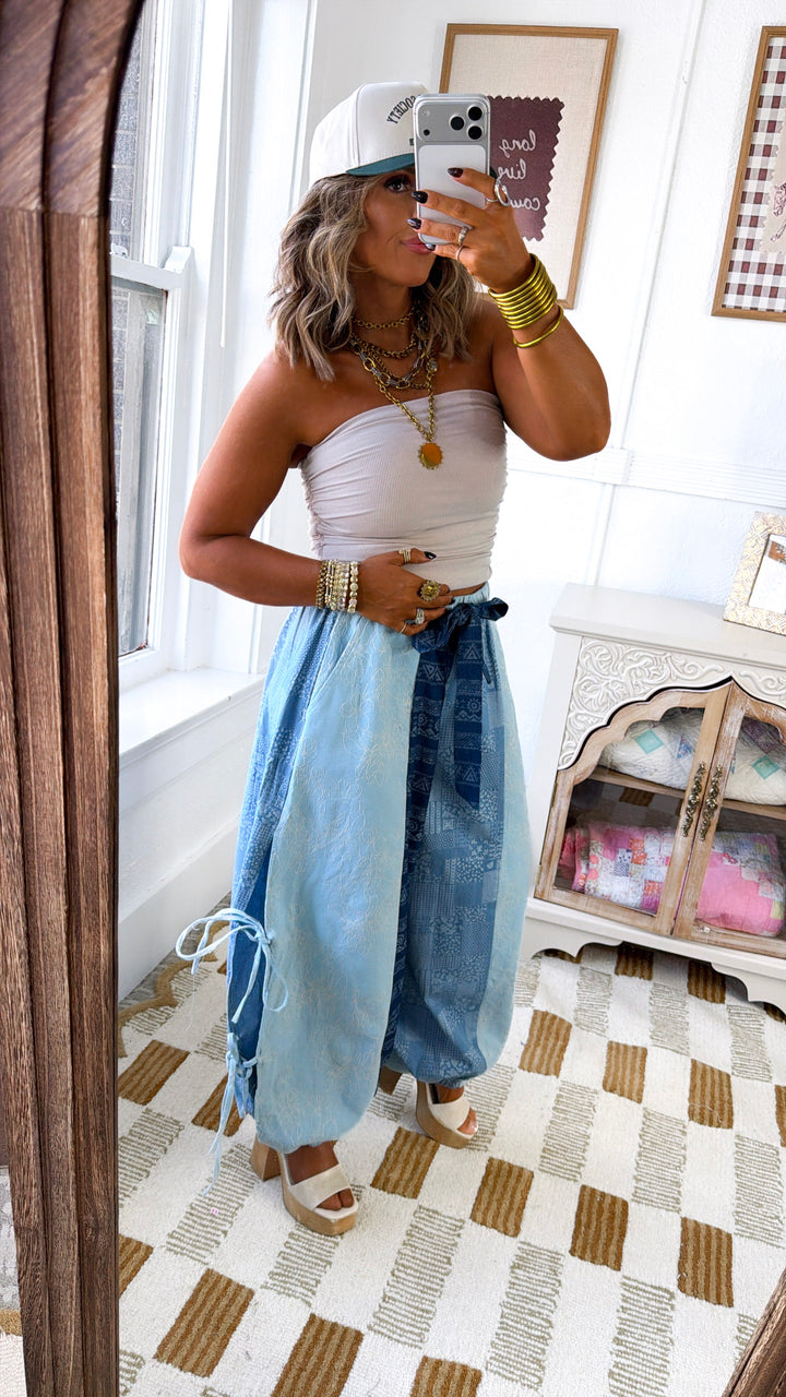 Baby Blues Balloon Pant, Denim Multi