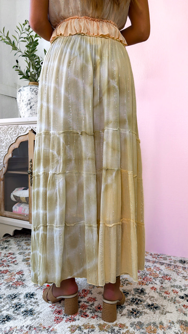 Sunny Harvest Hue Skirt, Coral Haze Multi