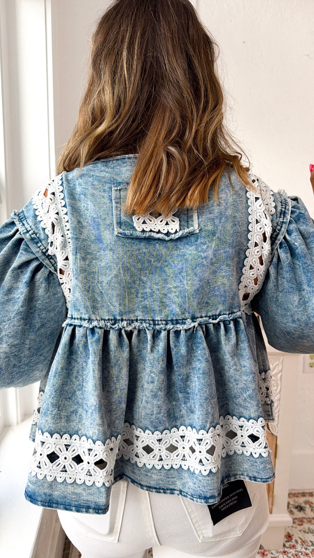 Ocean Stripe Blouse, Denim