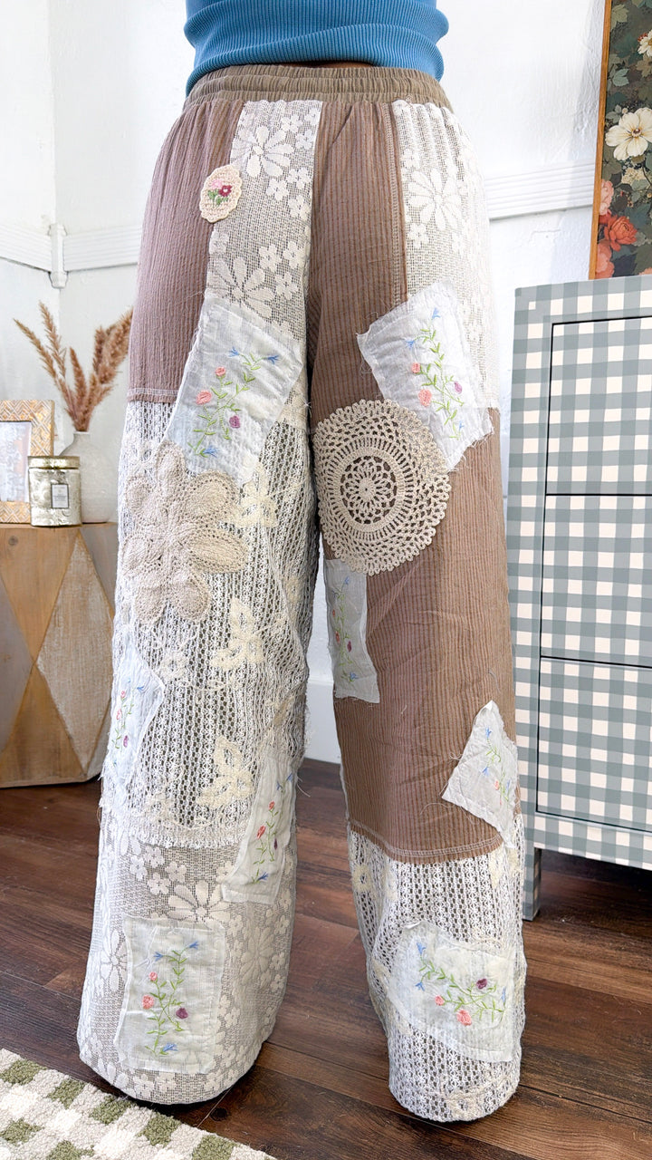 Sunset Patch Relaxed Pant, Choco Stripe