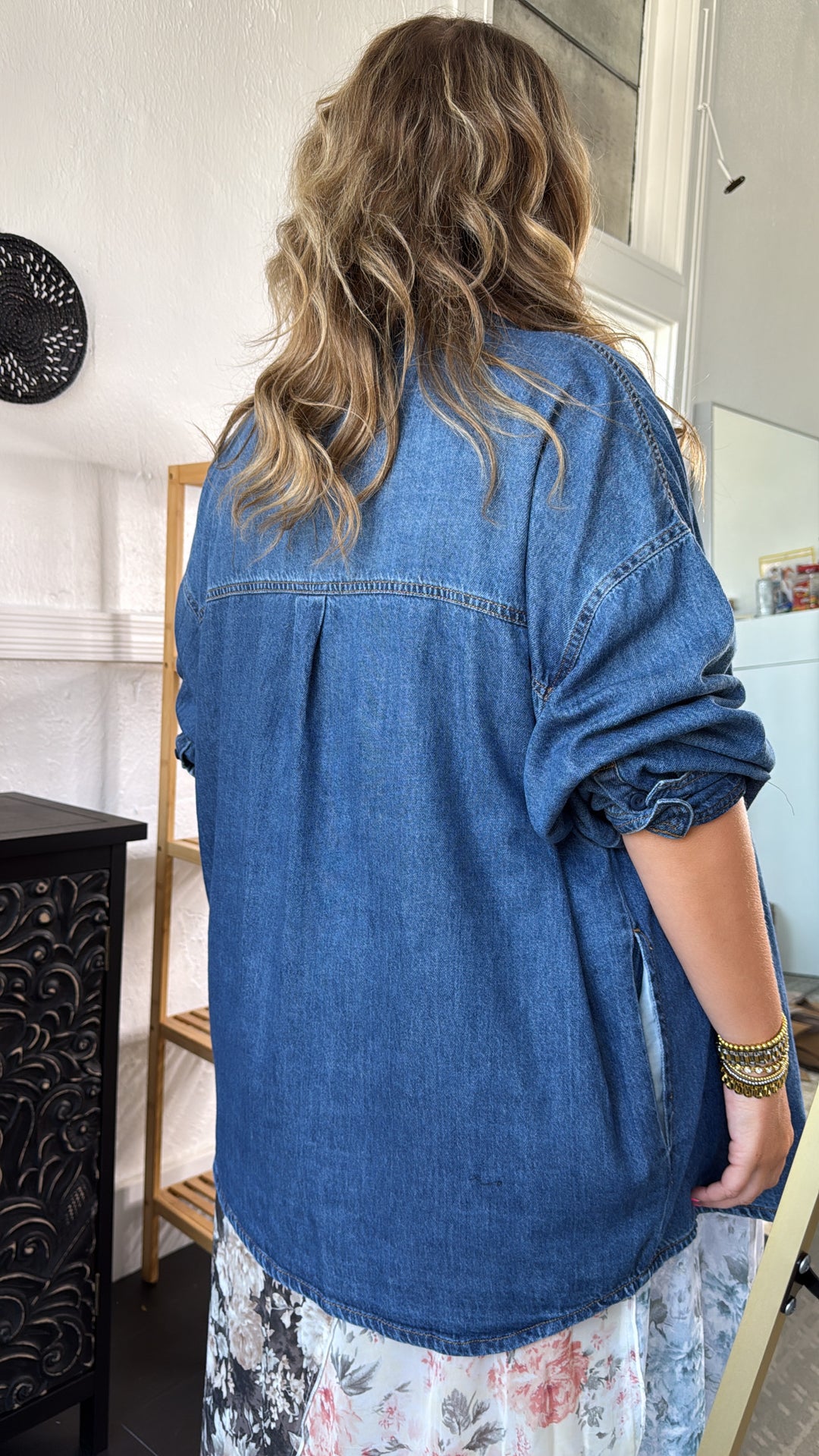 Cowboy Classic Denim Button Up, Risen Dark Wash