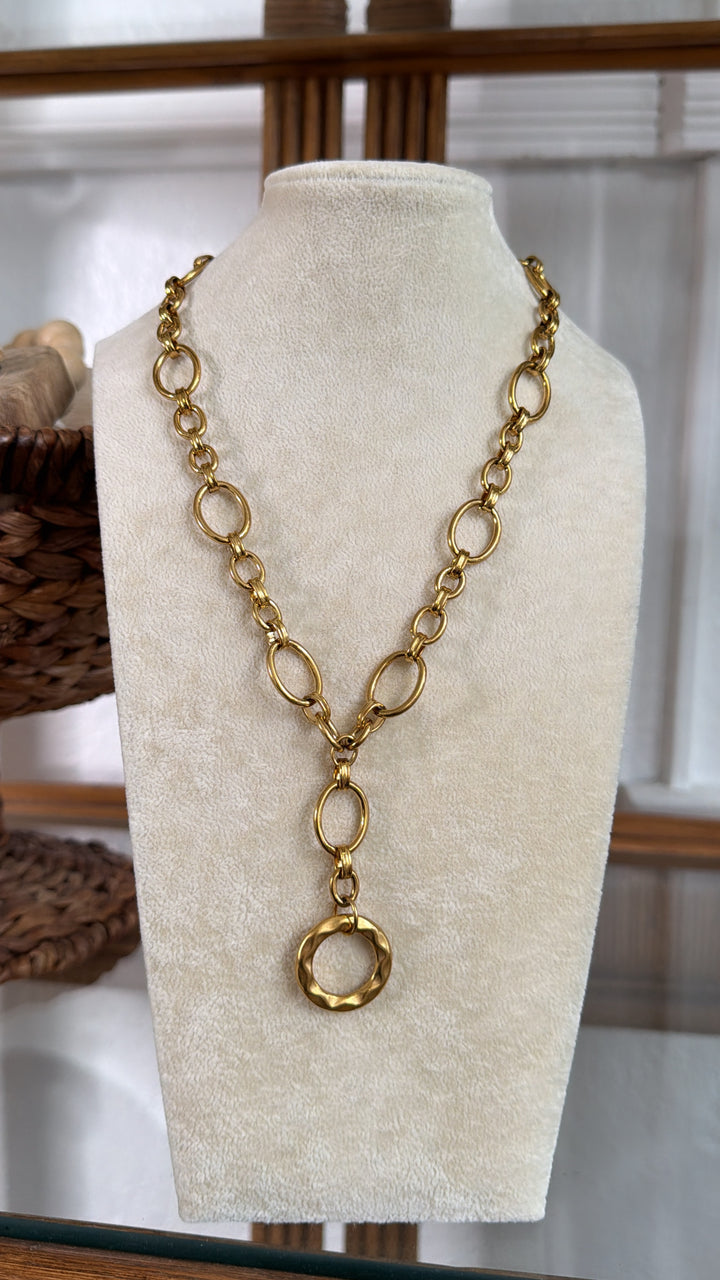 Treasure Jewels: Golden Loop Drop Necklace