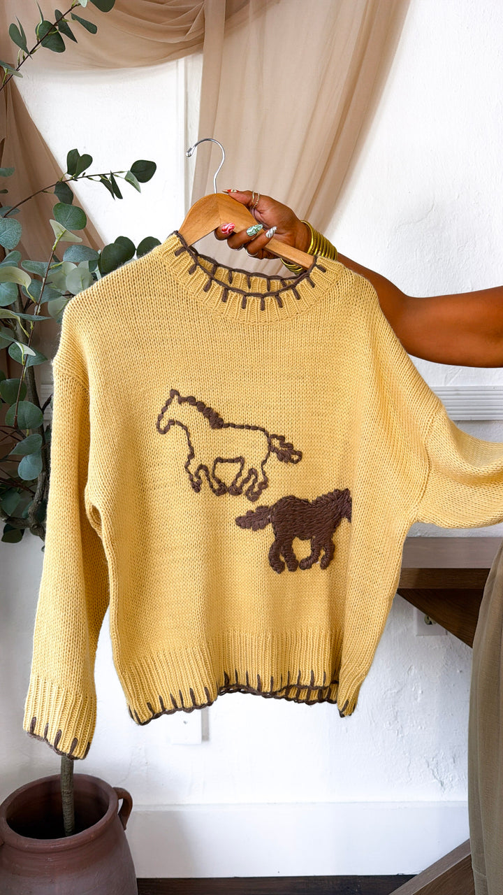 Ridin' on Sunshine Knit Sweater, Honey
