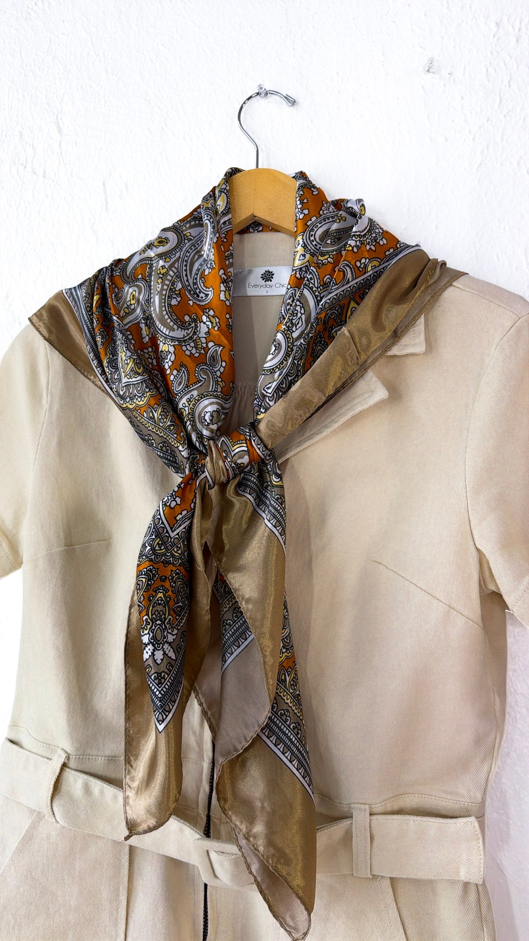 Multi Paisley Bandana, Lt.Brown/ Orange