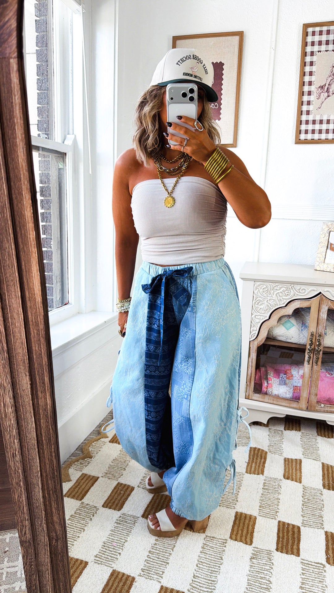 Baby Blues Balloon Pant, Denim Multi