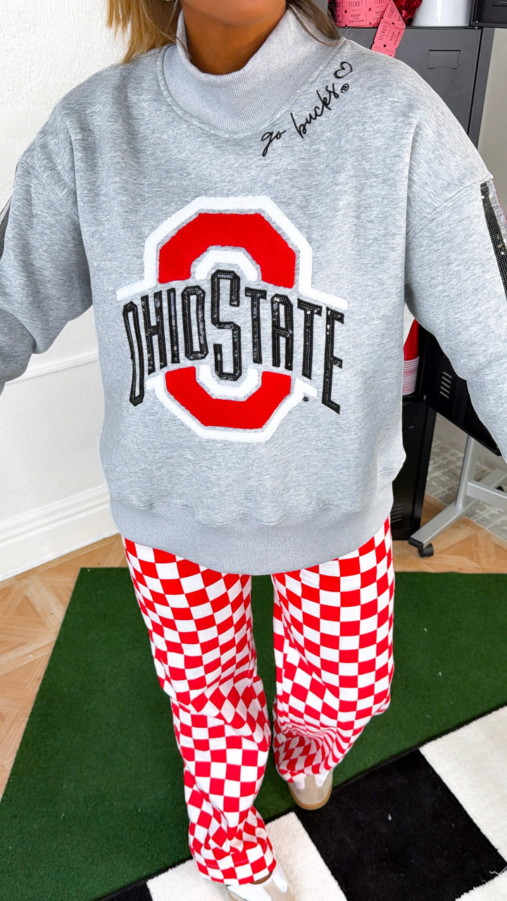 All State Mock Neck Sweatshirt, Grey