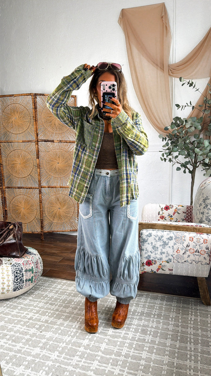 All Day Stripe Jogger, Denim Stripe