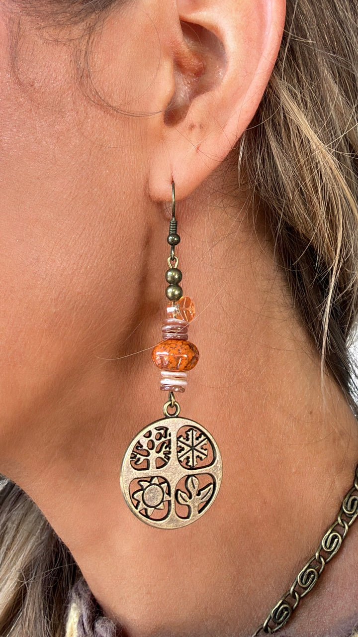 Wild & Free Dangle Earring, Red