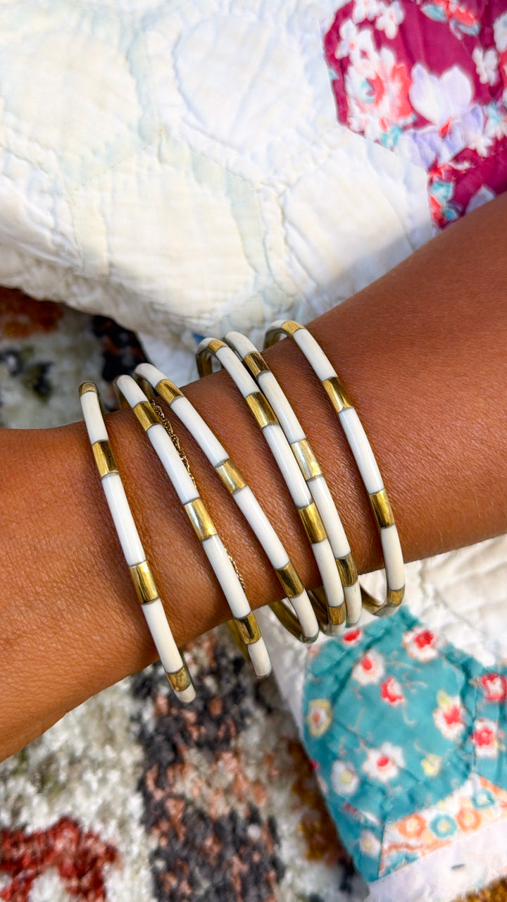 BuDhaGirl: Veda Bangles- set of 6- Ivory