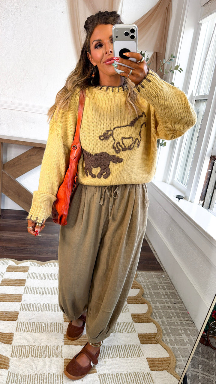 Ridin' on Sunshine Knit Sweater, Honey