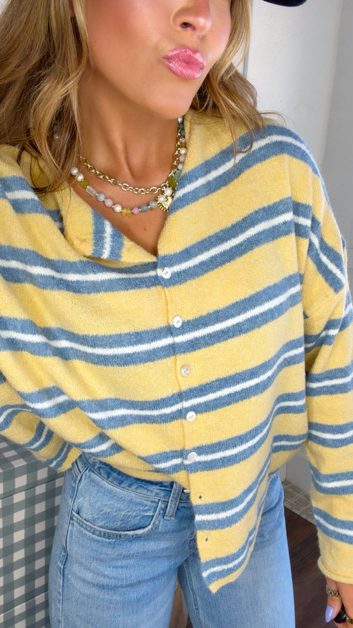 Multi Striped Button Down, Honey