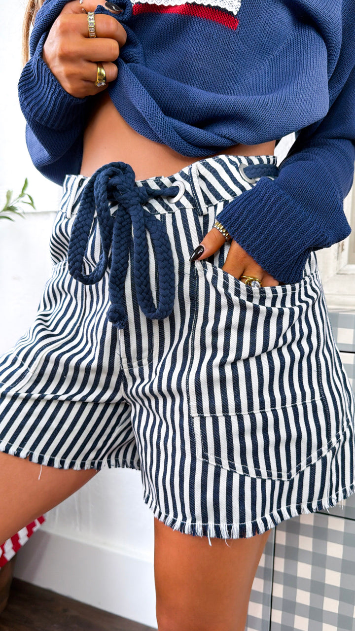 Bay Street Rope Tie Shorts, Midnight