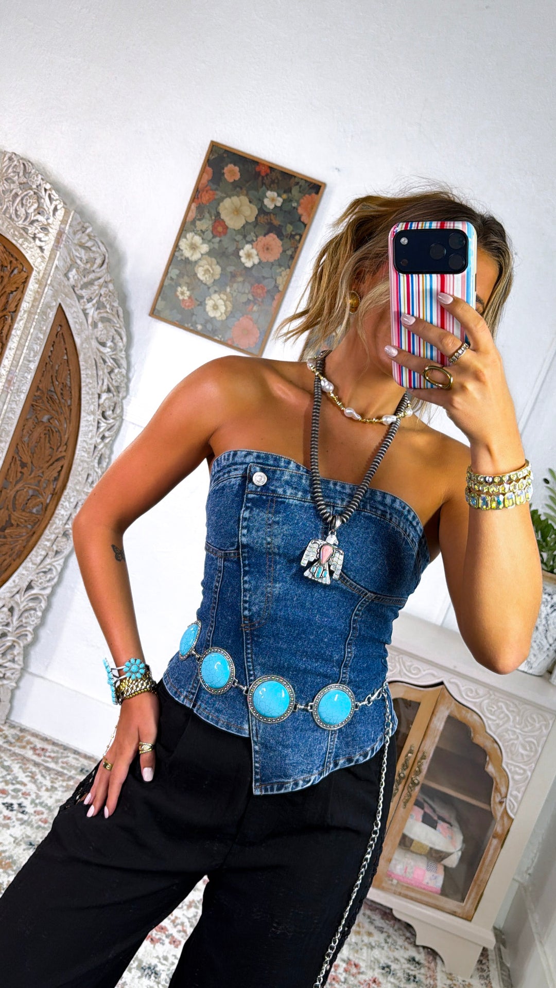 Hudson Denim Strapless Tube Top