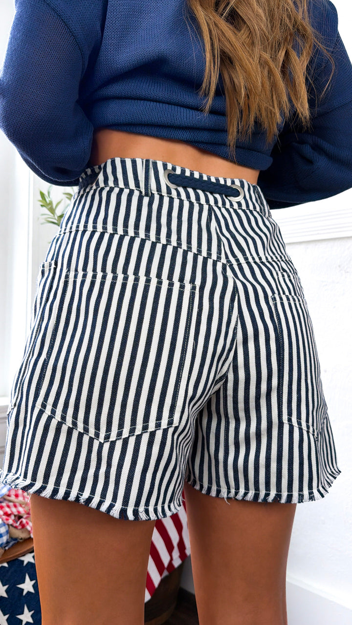 Bay Street Rope Tie Shorts, Midnight