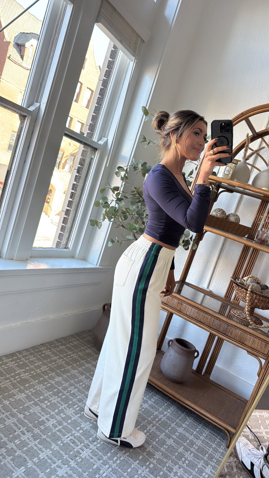 Day Dream Waffle Knit Pant, Cream