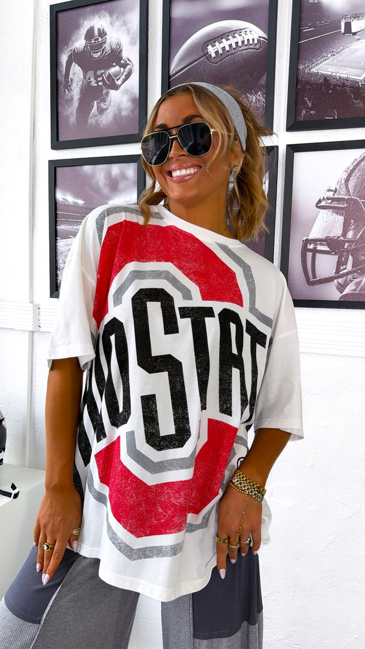 Oversized Team Graphic Tee, White