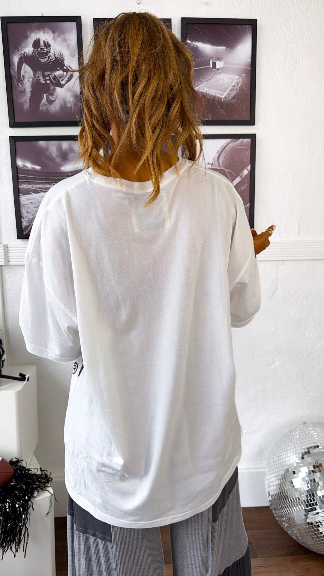 Oversized Team Graphic Tee, White