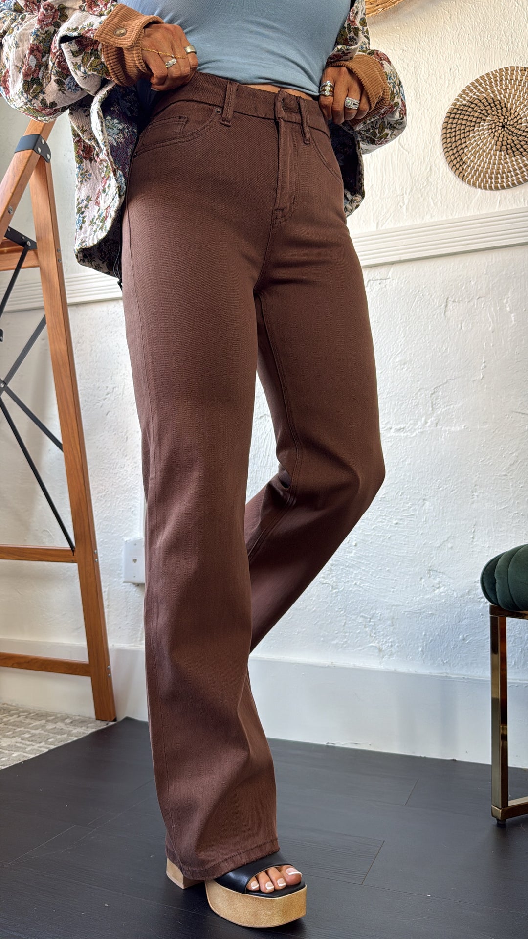 Jackson Straight Leg Denim, Vintage Brown