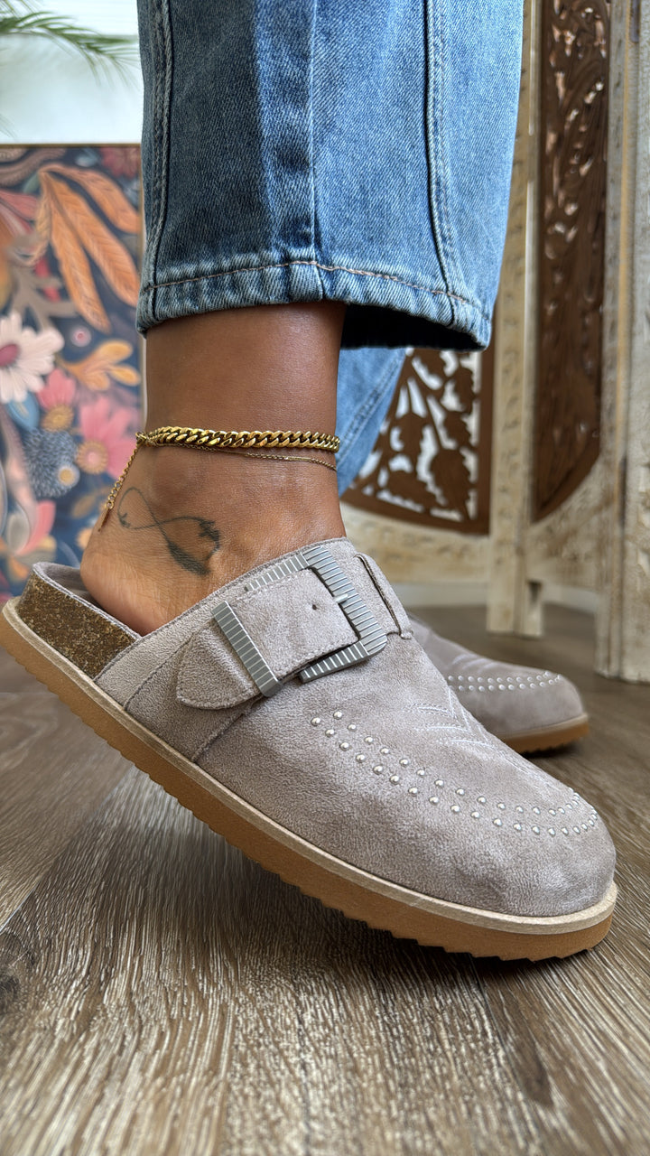 Joleen Studded Clog, Grey