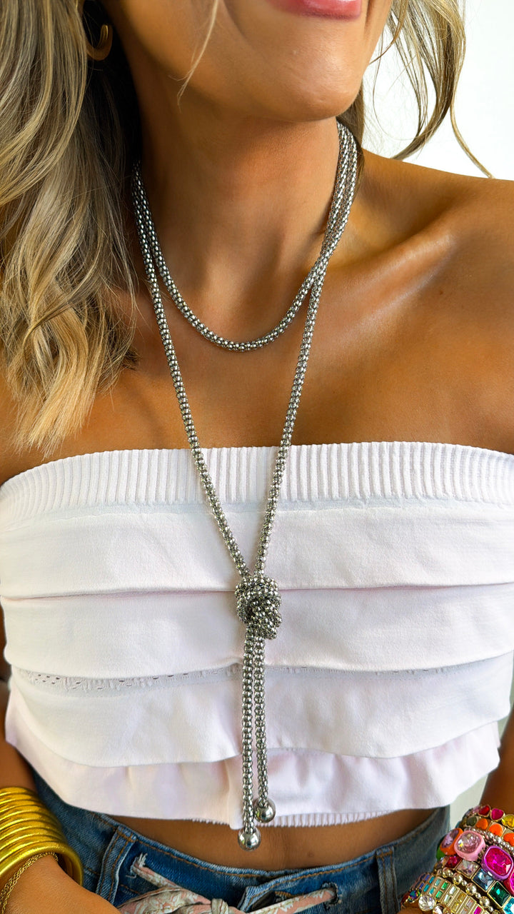 Layered Ruffled Tube Top, Icy Pink